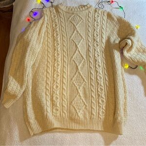 Cozy Cream Cabela’s Cable knit Fisherman’s sweater